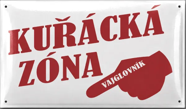 Smaltovaná kuřácká cedule S-smok 8